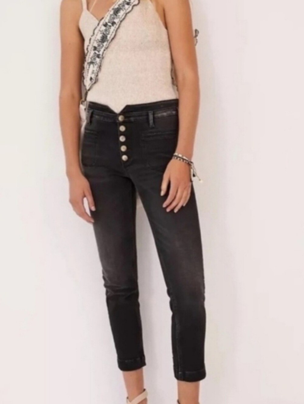 Anthropologie Pilcro and the Letterpress Ultra High-Rise Slim Utility Jeans